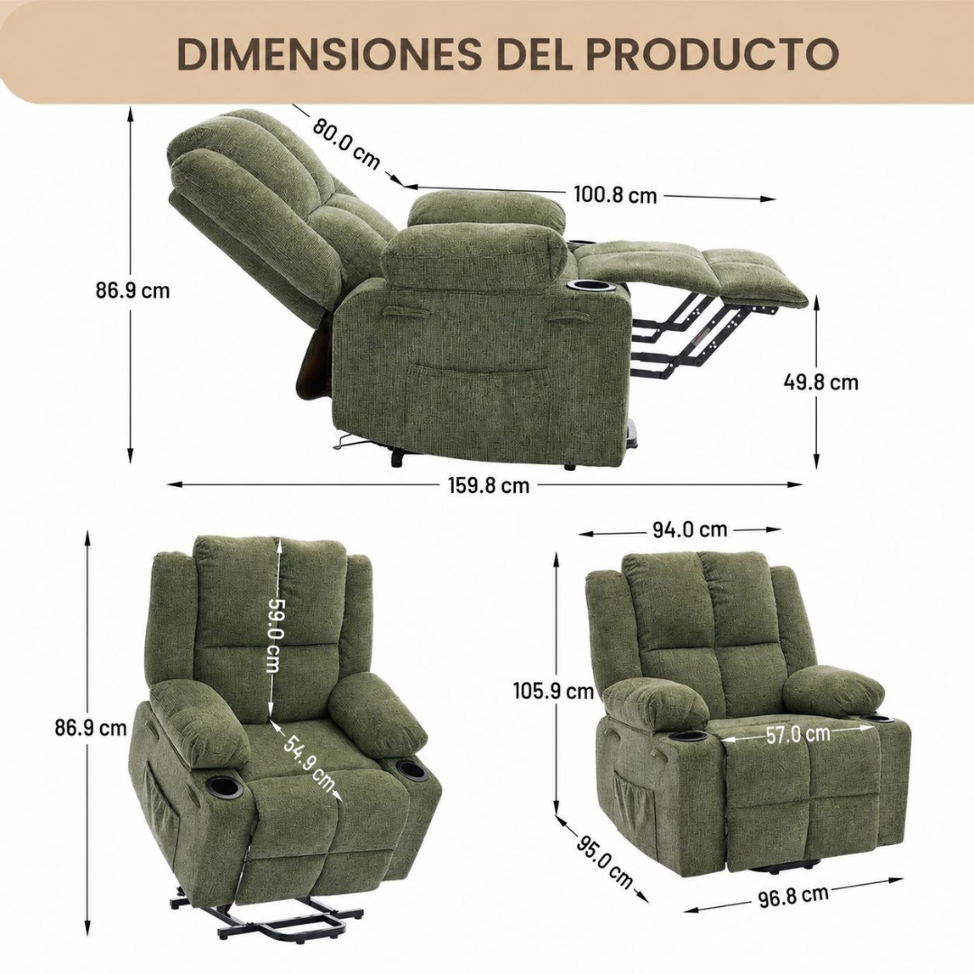 Sofá Reclinable Electrico con Masajes - Imagen 3